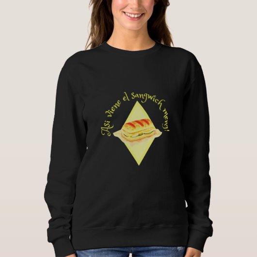Cuban Sandwich Caveat Dark Background Edition Sweatshirt (Vorderseite)