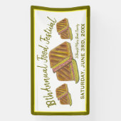 Cuban Sandwich Ham Pork Schweizer Käsefestival Banner (Vertikal)