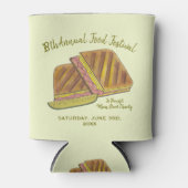 Cuban Sandwich Ham Pork Schweizer Käsefestival Dosenkühler (Vorderseite)