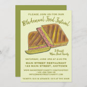 Cuban Sandwich Ham Pork Schweizer Käsefestival Einladung (Vorne/Hinten)