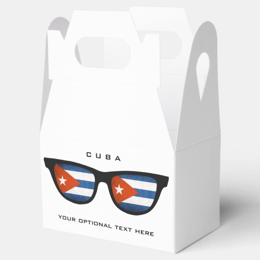 Cuban Shades benutzerdefinierte Text- und Farbfavo Geschenkschachtel (Geöffnet)