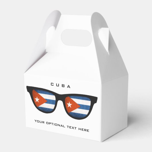 Cuban Shades benutzerdefinierte Text- und Farbfavo Geschenkschachtel (Vorderseite)