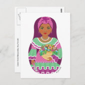 Cuban Violet Matryoshka Postcard Postkarte (Vorne/Hinten)