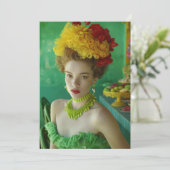 Cubana Verde Amarillo Einladung (Stehend Vorderseite)