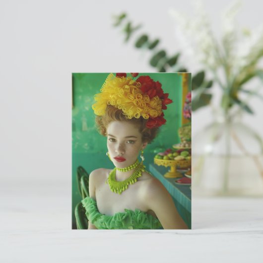 Cubana Verde Amarillo Postkarte (Stehend Vorderseite)