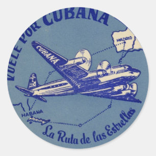 Cubana Vintager Gepäck-Umbau Runder Aufkleber