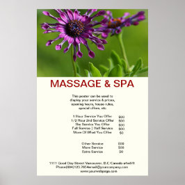 Cubane lila Wellness-Center Massage Schönheitssalo Poster