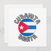 Cubanita kubanische Girl Flag Niedlich Flat Card (Vorne/Hinten)