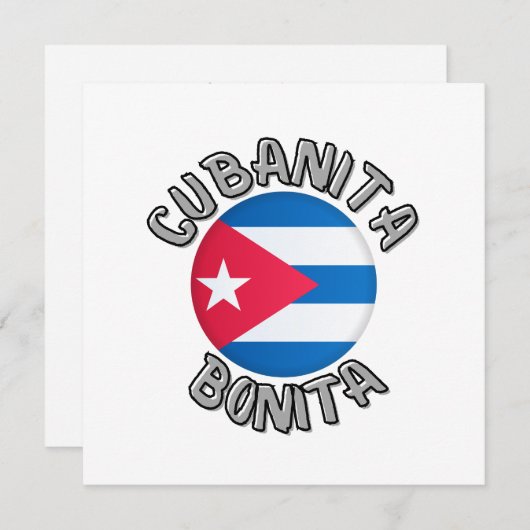 Cubanita kubanische Girl Flag Niedlich Flat Card (Vorne/Hinten)
