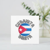 Cubanita kubanische Girl Flag Niedlich Flat Card (Stehend Vorderseite)