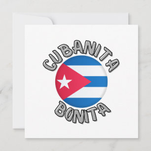Cubanita kubanische Girl Flag Niedlich Flat Card