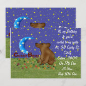 Cubby-Bär Einladung (Vorne/Hinten)