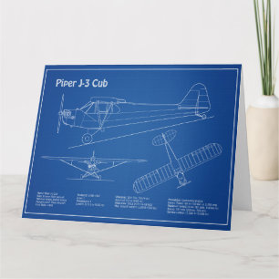 Cube Airplane - Airplane Blueprint Plans AD Dankeskarte