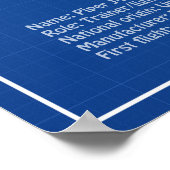 Cube Airplane - Airplane Blueprint Plans AD Poster (Ecke)
