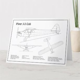 Cube Airplane - Airplane Blueprint Plans BD Dankeskarte