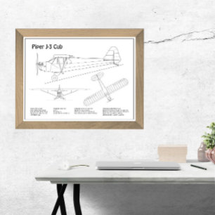 Cube Airplane - Airplane Blueprint Plans BD Fotodruck