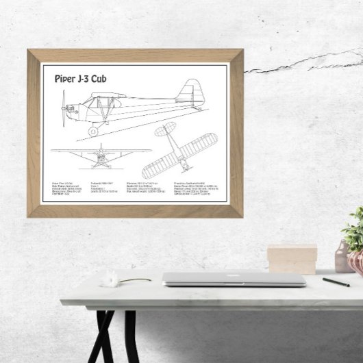Cube Airplane - Airplane Blueprint Plans BD Fotodruck