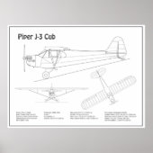 Cube Airplane - Airplane Blueprint Plans BD Poster (Vorne)