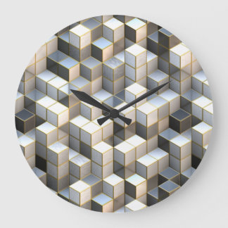 Cube Art 2 Uhrenoptionen Große Wanduhr