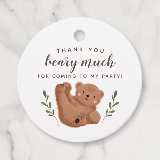 Cube Bear Vielen Dank Beary Much Boy Birthday Geschenkanhänger (Vorderseite)