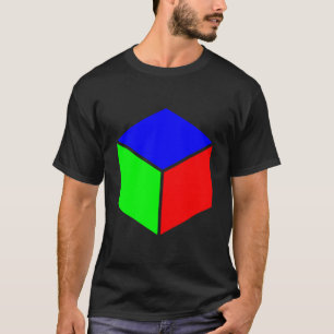 Cube - Blau, Grün und Rot T-Shirt