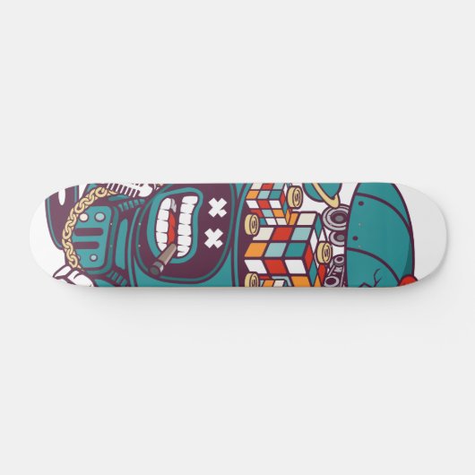 Cube Bot Skateboard (Horizontal)