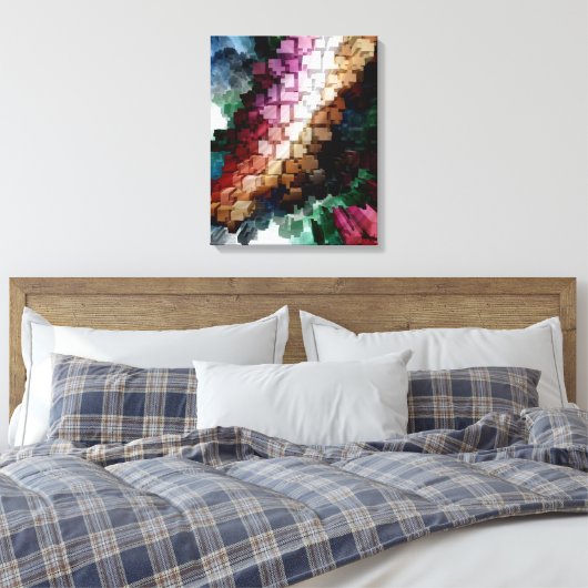 Cube Centric Dark Wind Leinwanddruck (Insitu (Schlafzimmer))
