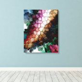 Cube Centric Dark Wind Leinwanddruck (Insitu (Holzboden))