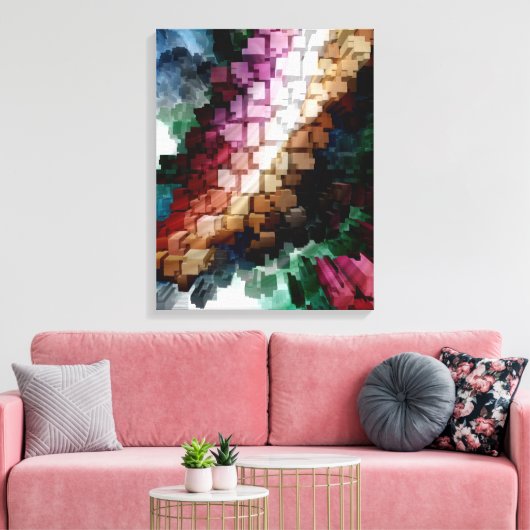 Cube Centric Dark Wind Leinwanddruck (Insitu (Wohnzimmer))