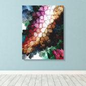 Cube Centric Dark Wind Leinwanddruck (Insitu (Holzboden))