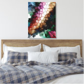 Cube Centric Dark Wind Leinwanddruck (Insitu (Schlafzimmer))