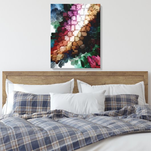 Cube Centric Dark Wind Leinwanddruck (Insitu (Schlafzimmer))