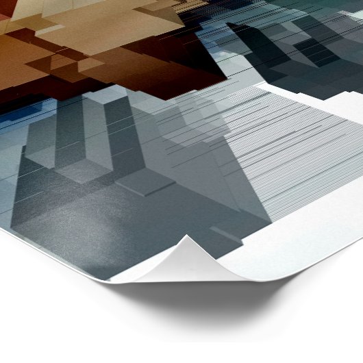 Cube Centric Dark Wind Poster (Ecke)