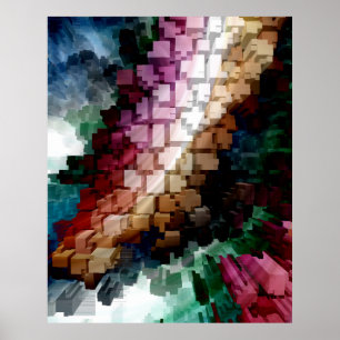 Cube Centric Dark Wind Poster