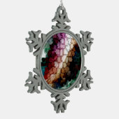 Cube Centric Dark Wind Schneeflocken Zinn-Ornament (Links)