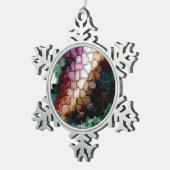 Cube Centric Dark Wind Schneeflocken Zinn-Ornament (Rechts)