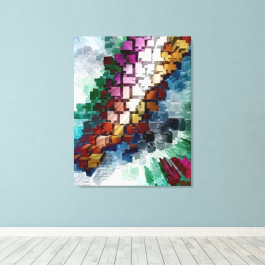 Cube Centric Leinwanddruck (Insitu (Holzboden))