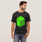 Cube - Chartreuse Green auf Dunkel T-Shirt (Vorne ganz)