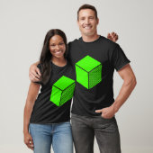 Cube - Chartreuse Green auf Dunkel T-Shirt (Unisex)