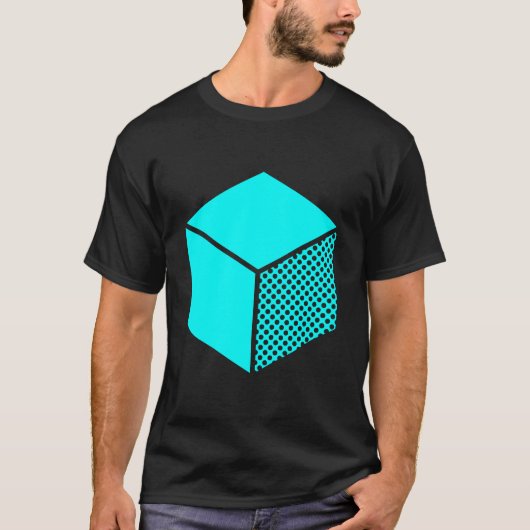 Cube - Cyan on Dark T-Shirt (Vorderseite)