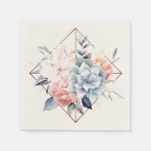 Cube-Flower-2: Personalized Wedding Napkins Serviette (Vorderseite)