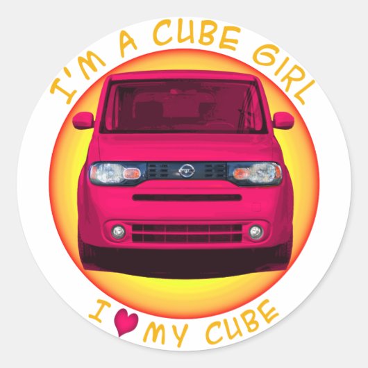 Cube Girl Stickers (Vorderseite)