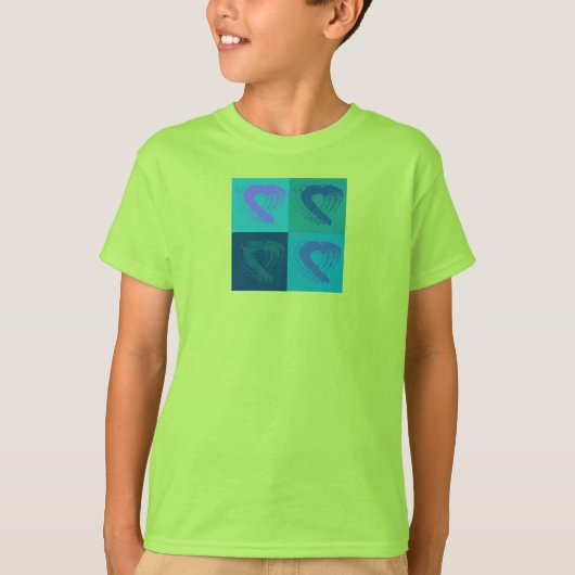 Cube Hearts Blue T - Shirt (Vorderseite)