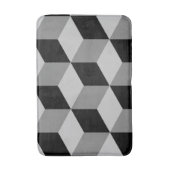 Cube Large Pattern Black & Grays Badematte (Vorderseite Vertikal)