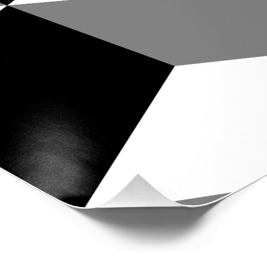 Cube Large Pattern Schwarz-weiß & grau Poster (Ecke)