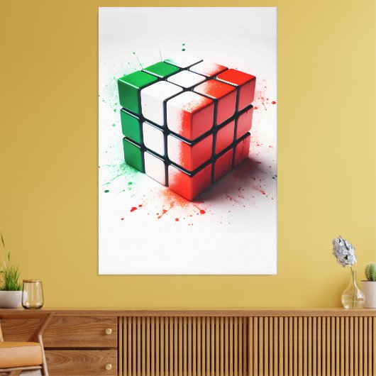 Cube Leinwanddruck (Insitu (Wohnzimmer))