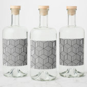 Cube Lines Alkoholflaschenetikett (Flaschen)