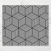 Cube Lines Alkoholflaschenetikett (Einzelnes Label)