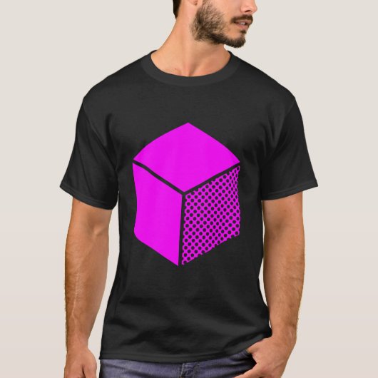 Cube - Magenta in Dunkel T-Shirt (Vorderseite)