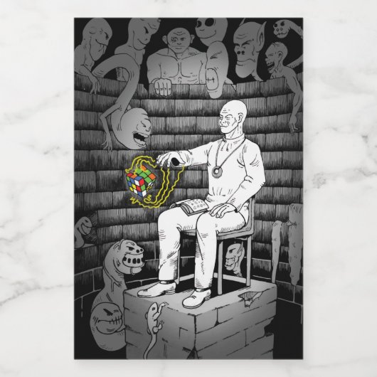 Cube Magie mit Monstern Lebensmitteletikett (Einzelnes Label)